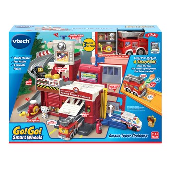 VTech® Go! Go! Smart Wheels® Rescue Tower Firehouse™ Track Set & 4